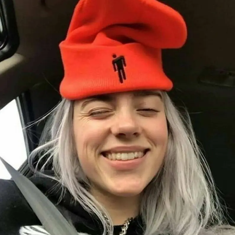 5 цветов, вязаная зимняя шапка Billie Eilish, однотонная вязаная шапка в стиле хип-хоп Skullies, шапка, аксессуар для костюма, подарки, теплая зимняя шапка