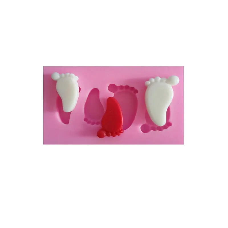 3D ножная маленькая силиконовая форма/форма для торта/форма супа три отверстия