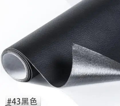 black ZENGIA 50x138 см искусственная кожа самоклеющаяся Синтетическая Кожа DIY материал патч для сумки дивана клей ремонт автомобиля Клей Кожа - Цвет: black