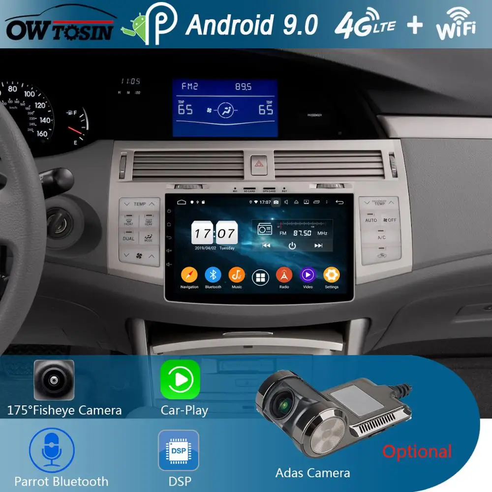 9 &quotIPS 8 Core 4G RAM 64G ROM Android 0 автомобильный DVD радио GPS для Toyota Avalon 2005 2006 2007 2008 2009 2010 DSP