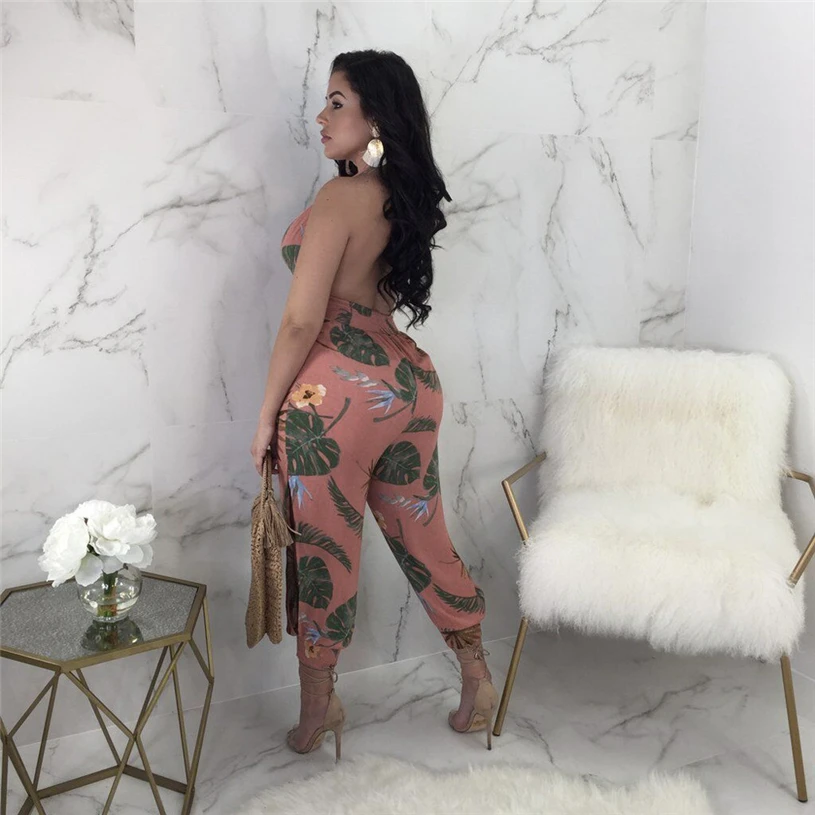 Для женщин ремень Клубная одежда свободные вечерние комбинезоны женский