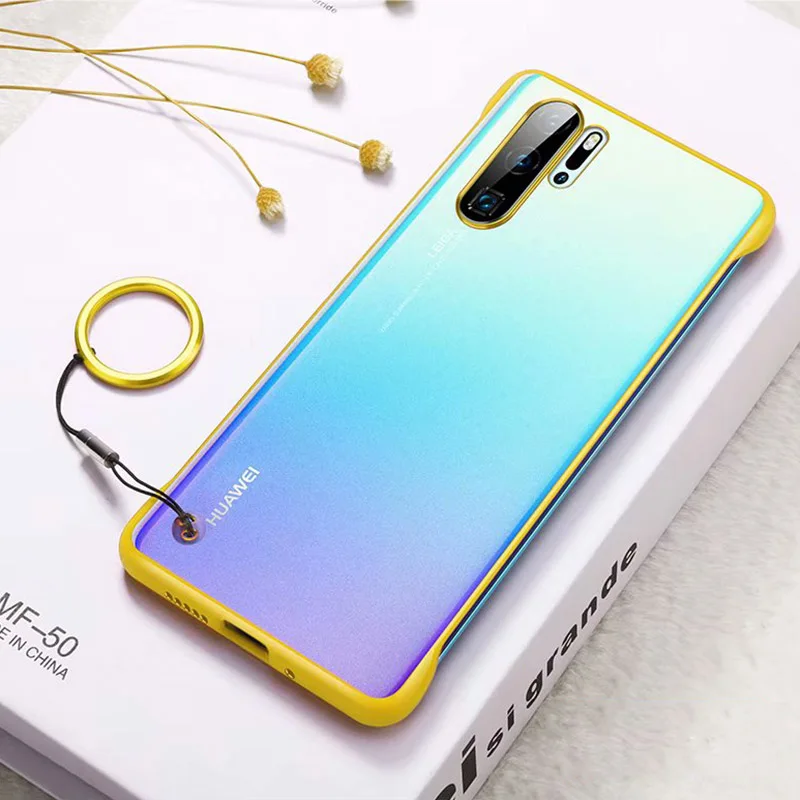 P30 Pro тонкий ПК чехол для huawei P20 Pro чехол противоударный прозрачный твердый пластиковый чехол на заднюю панель для huawei mate 30 mate 20 10 Pro 20X чехол - Цвет: Yellow