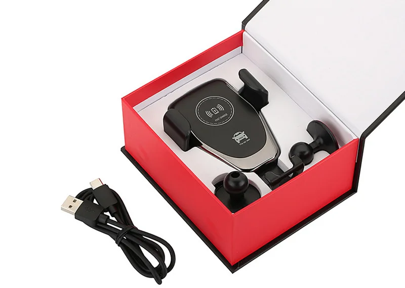 Автомобильное крепление Qi Беспроводное зарядное устройство для iPhone XS X XR 8 plus