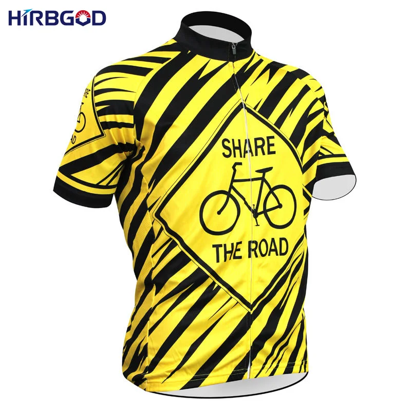 HIRBGOD Share The Road желтая Классическая велосипедная Джерси в стиле ретро одежда для