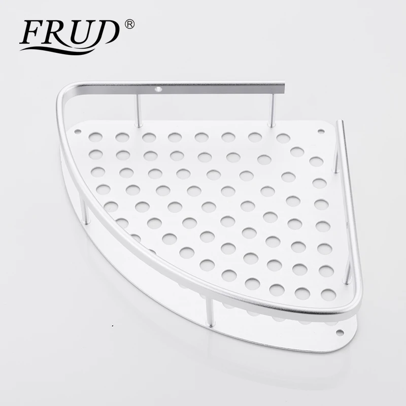FRUD новые полки для ванной комнаты пространство алюминиевый Душ угловая полка