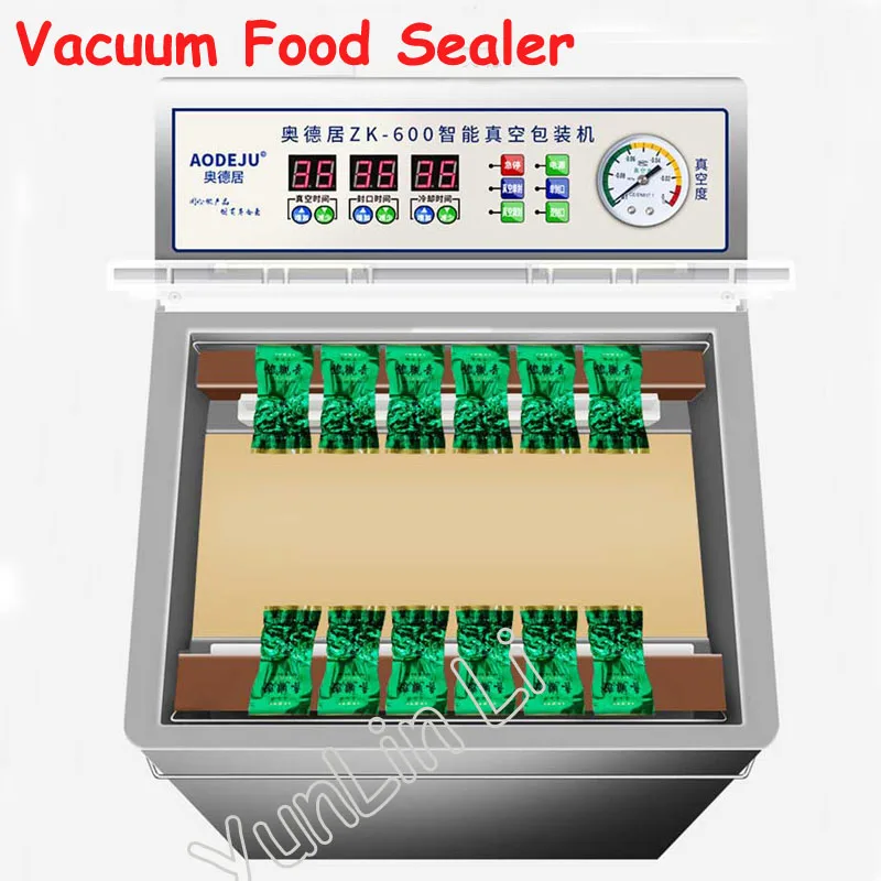 

Wet and Dry Food Sealer 220V Commercial Vacuum Food Packing Machine Double Tea Sealing Machine