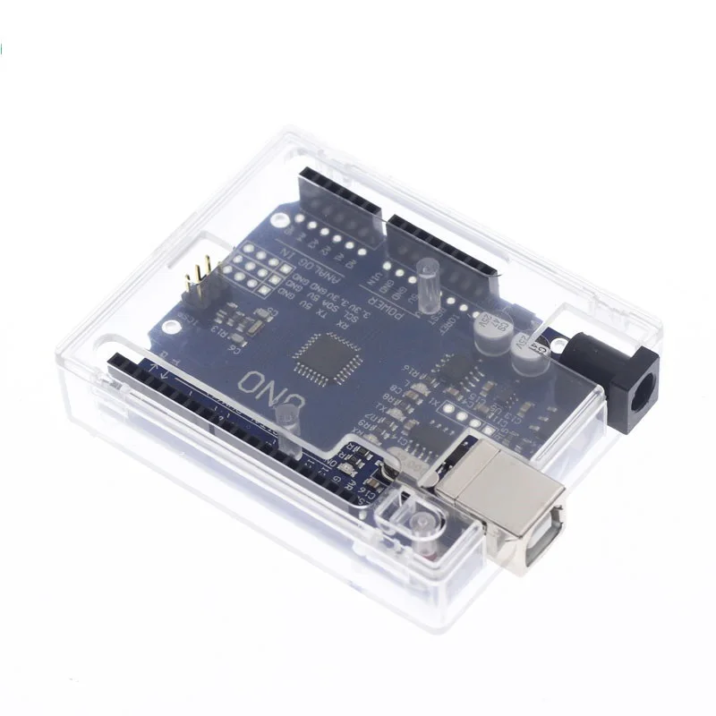 Черный пластиковый чехол из АБС пластика прозрачный футляр для Arduino UNO R3