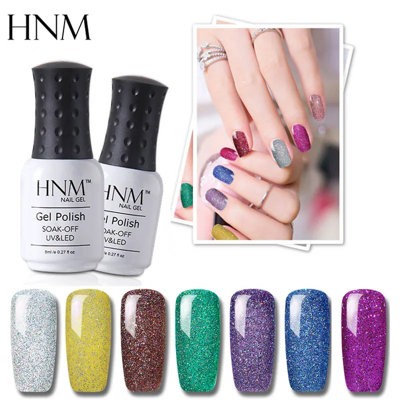 HNM 8 мл Neno Цвета для УФ гель лак ногтей Лаки Bling Lucky лак! Полупостоянная био Гели Soak