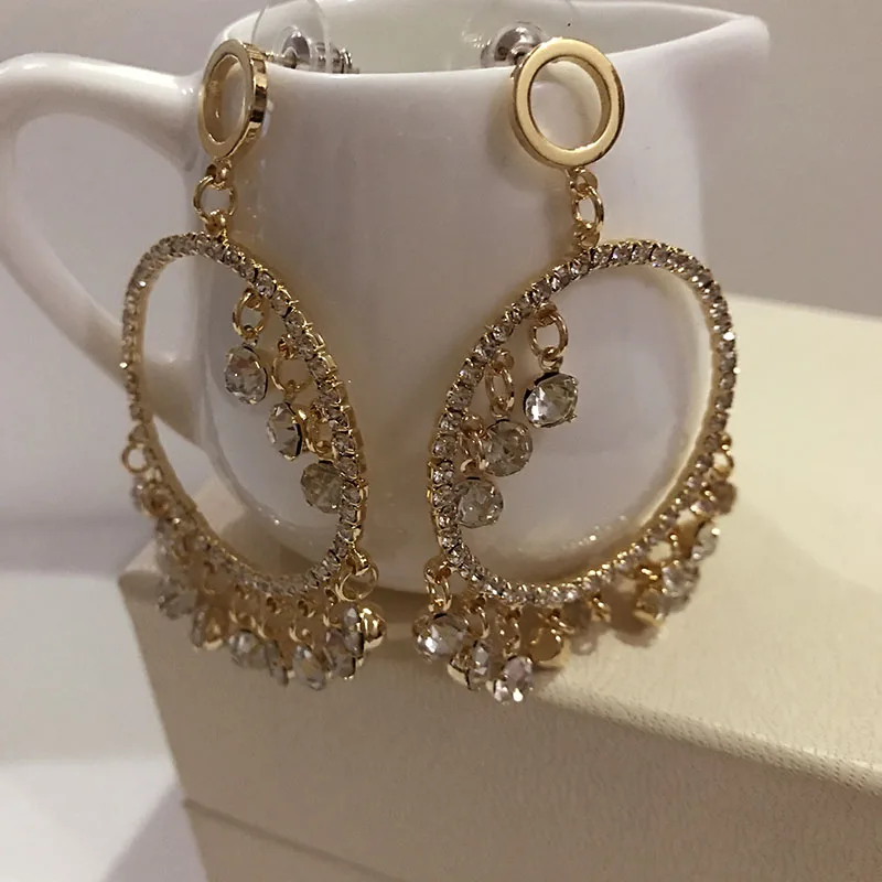 

Korean big round gold earring for women/fashion brincos 2019/boucle d'oreille femme/oorbellen