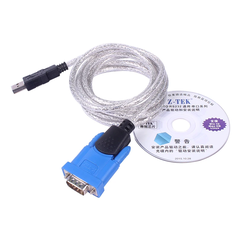 Лучшая цена для Z TEK USB1.1 RS232 преобразование разъем USB Rs232 OBD2 кабель и разъемом