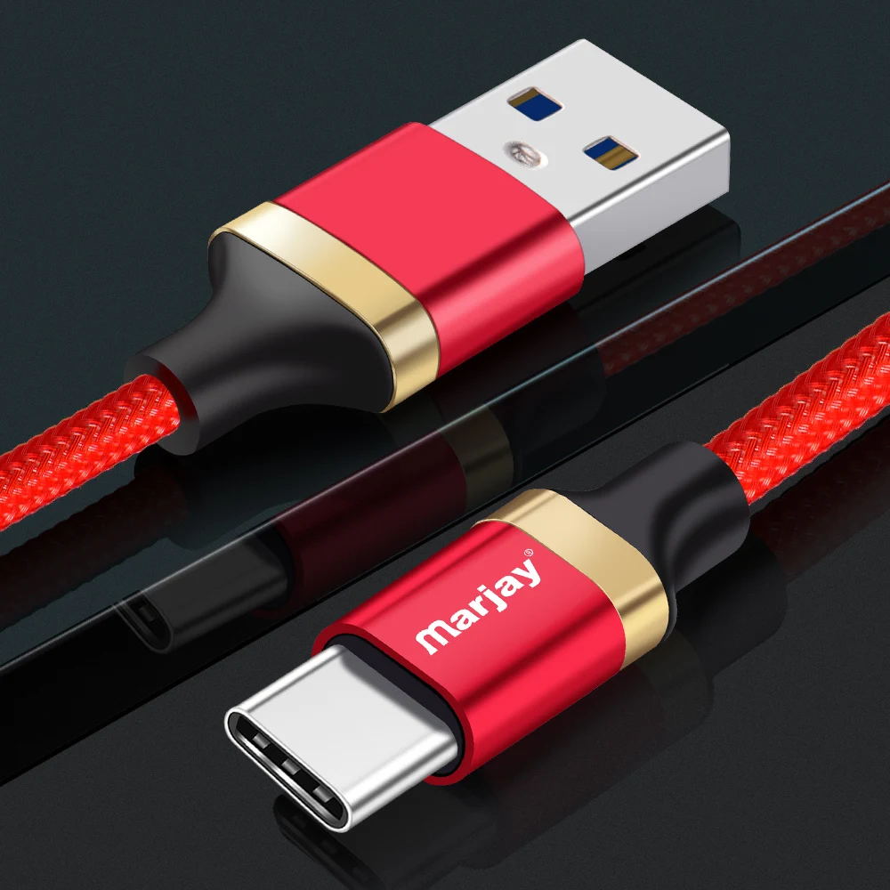 Marjay Тип usb C кабель для huawei P20 lite Quick Charge 3,0 Тип usb-C мобильный телефон кабели для Samsung S9 usb-кабель для Xiaomi