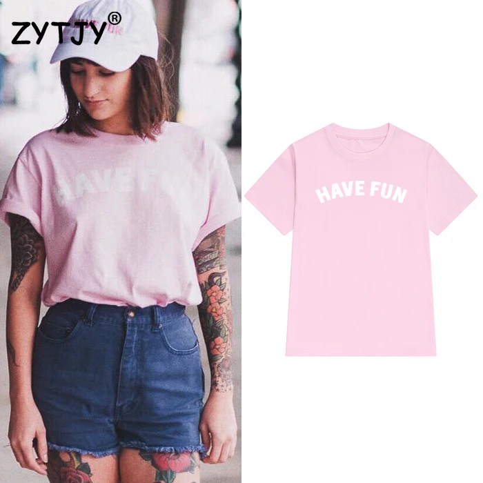 Веселая женская футболка с буквенным принтом хлопковая Повседневная забавная