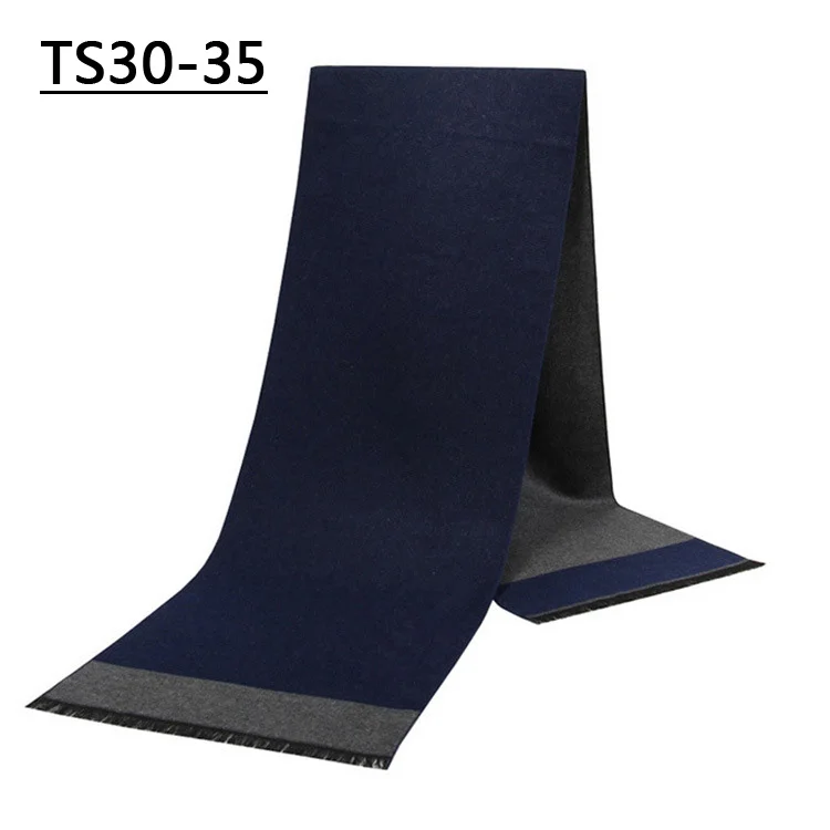 TS30 - 35 YISHLINE, модные, 180X30 см, Толстые мужские шарфы, зимние, мягкие, мужские, кашемировые, вискозные, с кисточками, шарф, модальный, подарок для отца и мужчины - Цвет: TS30 - 35