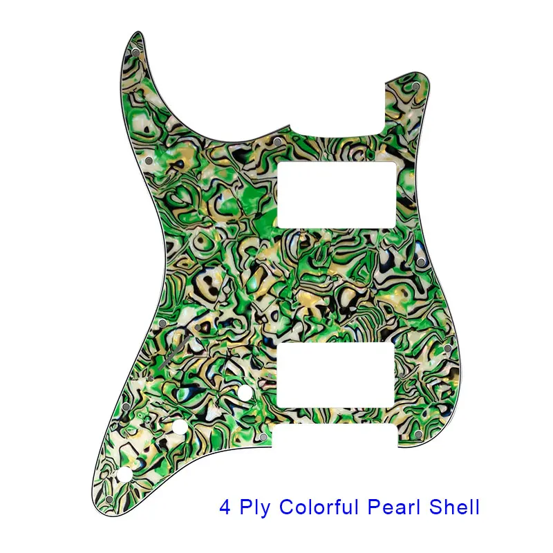 colorful pearl shell Pleroo аксессуары для гитары pickguards 11 отверстий для левшей США/Мексика стандарт ST HH гитара Stratocaster с PAF Humbucker - Цвет: colorful pearl shell