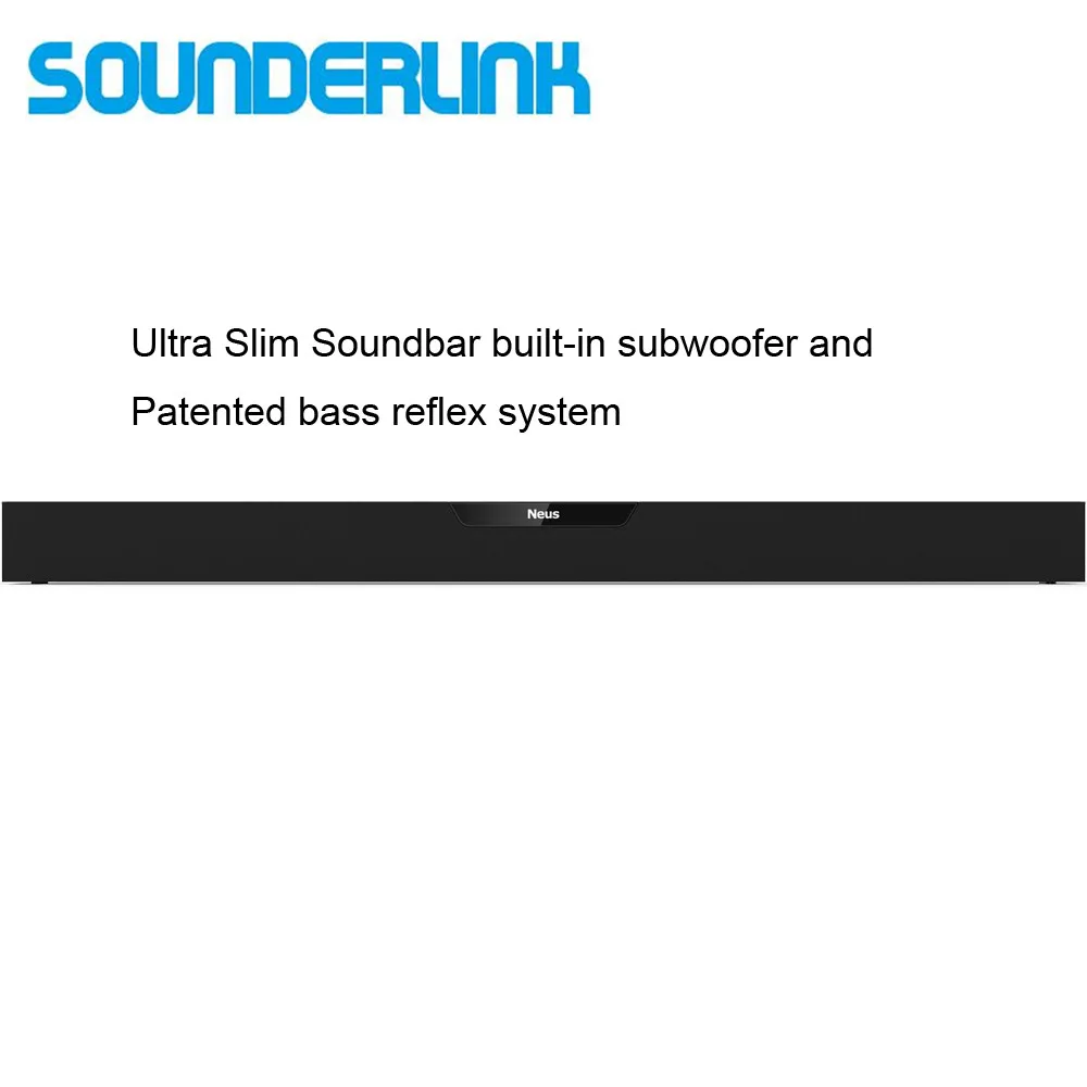 Sounderlink Neus 2,2 канальный Деревянный беспроводной Bluetooth динамик vitrual объемный звук домашний кинотеатр звуковая панель светодиодный ТВ Саундбар
