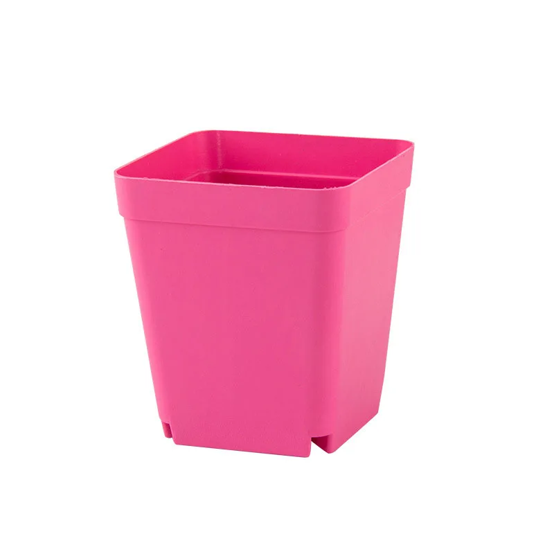 Pink 10 шт./лот, квадратный цветочный горшок для растений, домашний декоративный горшок для цветов, садовые горшки для цветов, офисные декоративные настольные цветочные горшки - Цвет: Pink