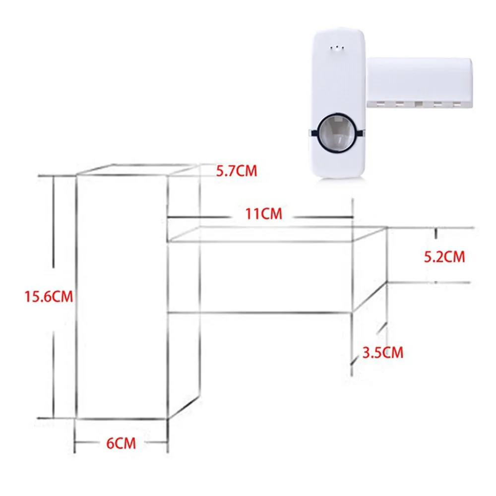 

Toothbrush holder creative home automatic toothpaste dispenser + 5 toothbrush holder set wall bracket L0412