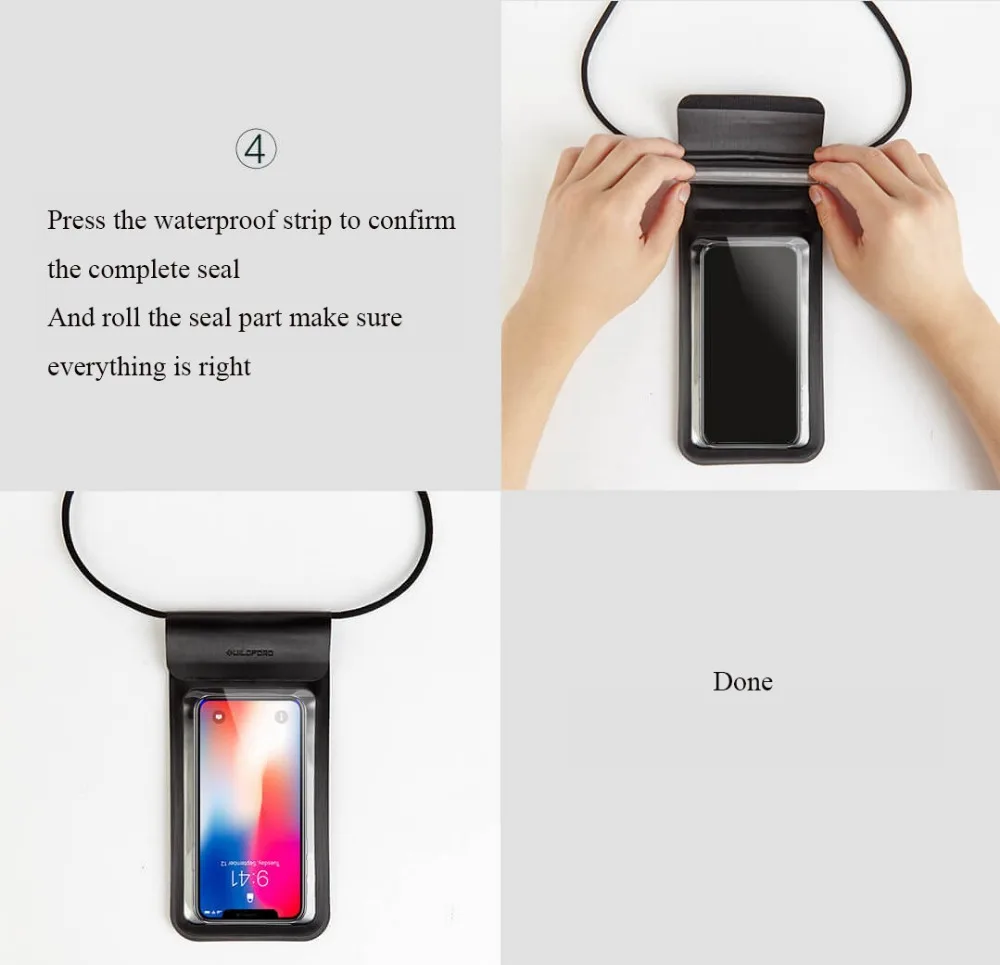 Xiaomi Mijia UILDFORD мобильный телефон водостойкий Чехол сумка TPU Материал Высокая чувствительность подводный чехол для плавания Лето