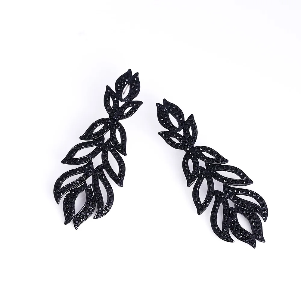 Серебряные серьги OCESRIO для свадьбы филигранные невесты модные с кристаллами ers