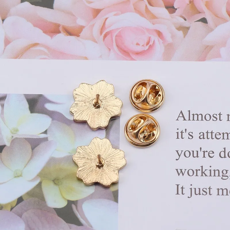 Cherry Blossoms Flower Colorful Brooch Pins Button Pins Denim Jacket Pin Badge For Bags Japanese Style Jewelry Gift For Girls