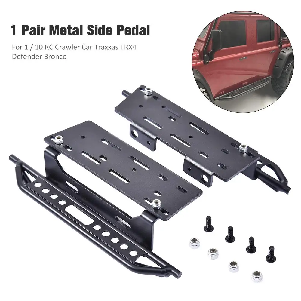 

1 пара, задняя педаль из искусственного металла, противоскользящая пластина для педалей для Traxxas, детали для подъема на гусеничном ходу, моди...
