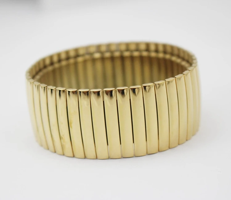 Модные ювелирные изделия из нержавеющей стали золотистый браслет с разрезом для