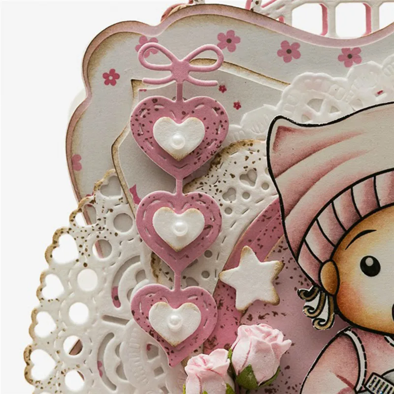 GJCrafts висит сердца и Любовь Слово умереть для скрапбукинга 2019 Новый резка умирает