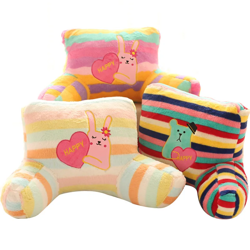 Подушка в японском стиле с полосками Кроликом плюшевой медведем грушей подушка и