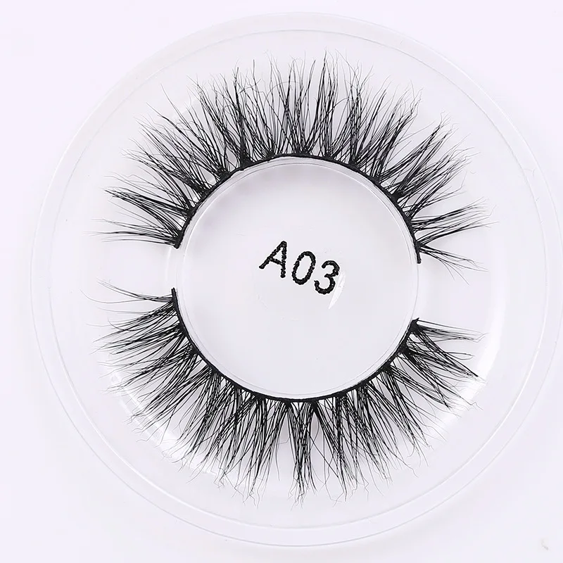 A03 Black Natural False Eyelashes 3D Mink Lashes Thick Volume Long Soft Fake Eye Extension Cilios Maquiagem HP1230 | Красота и