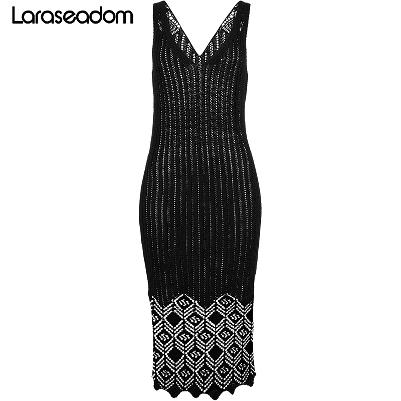 2019 вязанное крючком черное вязаное пляжное платье туника длинное парео бикини