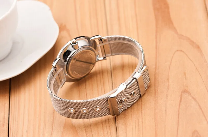 

New Top Luxury Watch Women Brand Geneva Watches Ultra Thin Stainless Steel Mesh Band Quartz Wristwatch Fashion casual watches