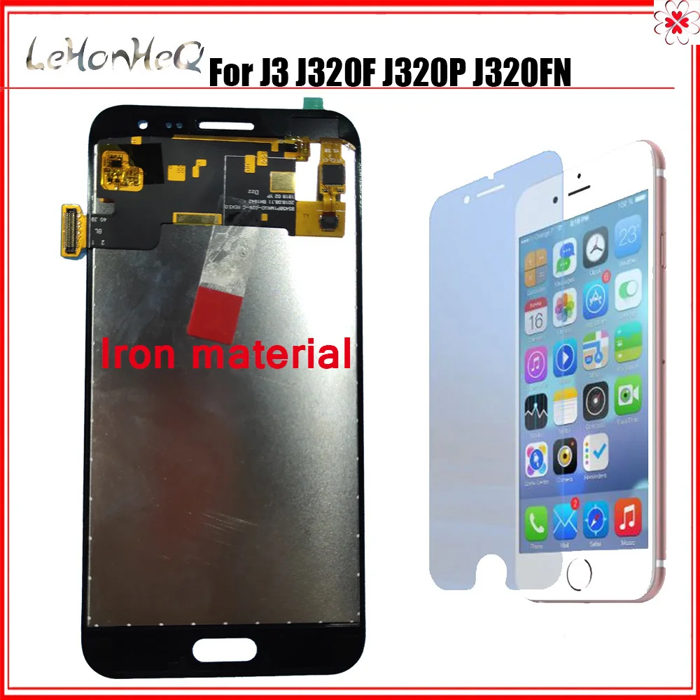 Тест для samsung J3 2016 J320 J320FN J320F J320G ЖК-дисплей с сенсорным экраном дигитайзер сборка