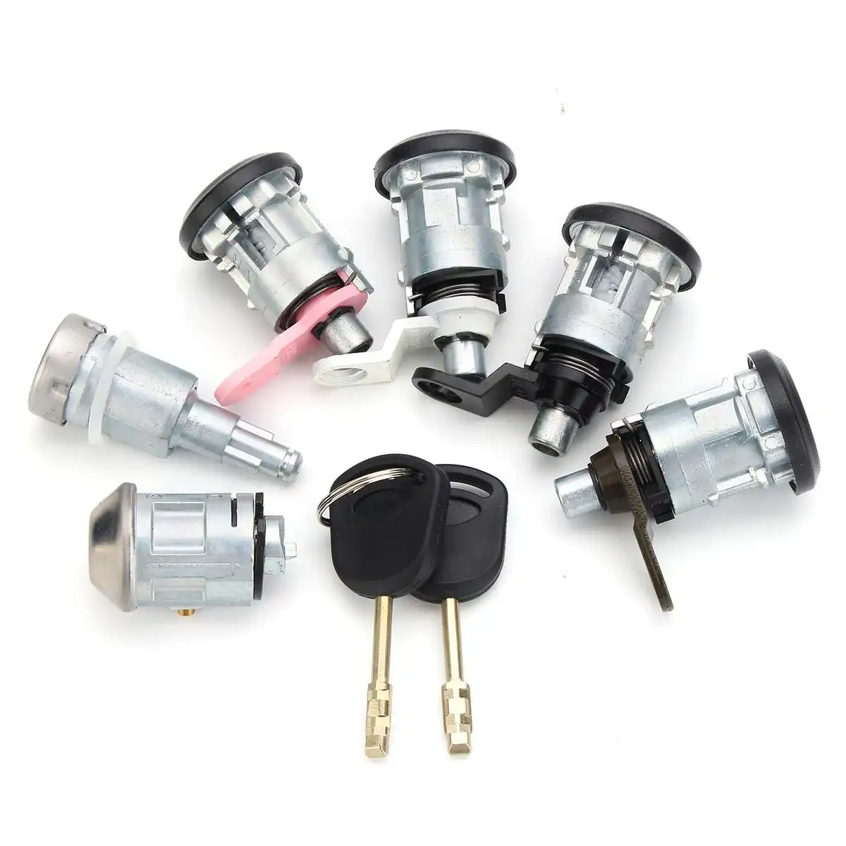 Полный набор 6 замков зажигания для передней и задней двери с 2 ключами 95VB-B22050-FG Ford
