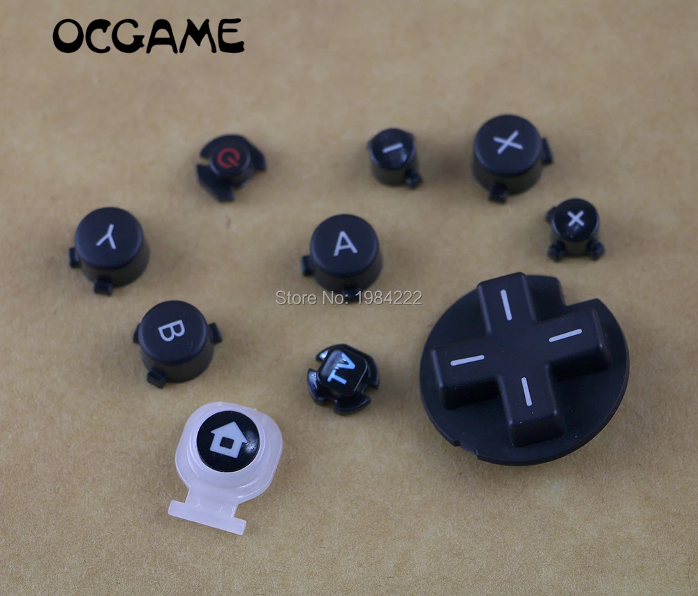 

OCGAME 30 комплектов/Лот Пластиковые полные кнопки кнопка включения и выключения питания Home + кнопка ABXY D-Pad Замена для контроллера Wii U WII U