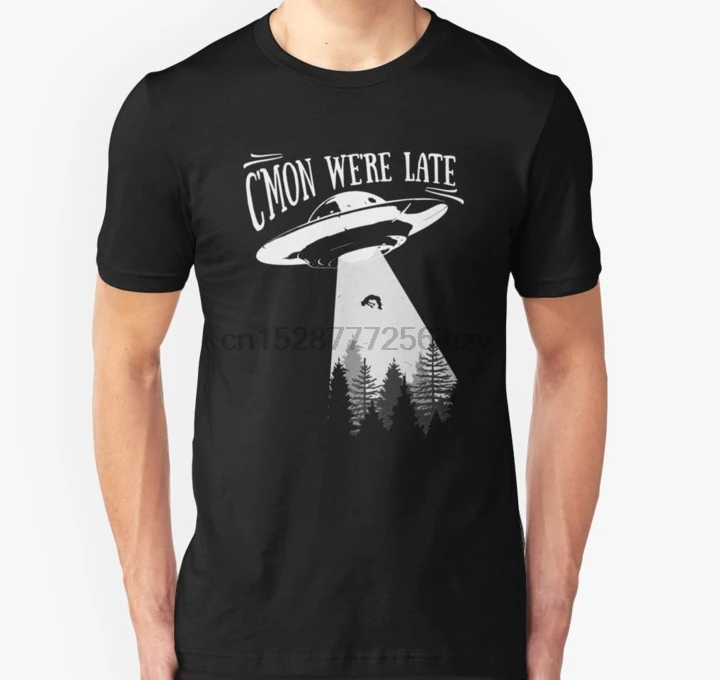 Мужская футболка с коротким рукавом Alien Abduction shirt UFO I Want To Believe Gift для женщин и