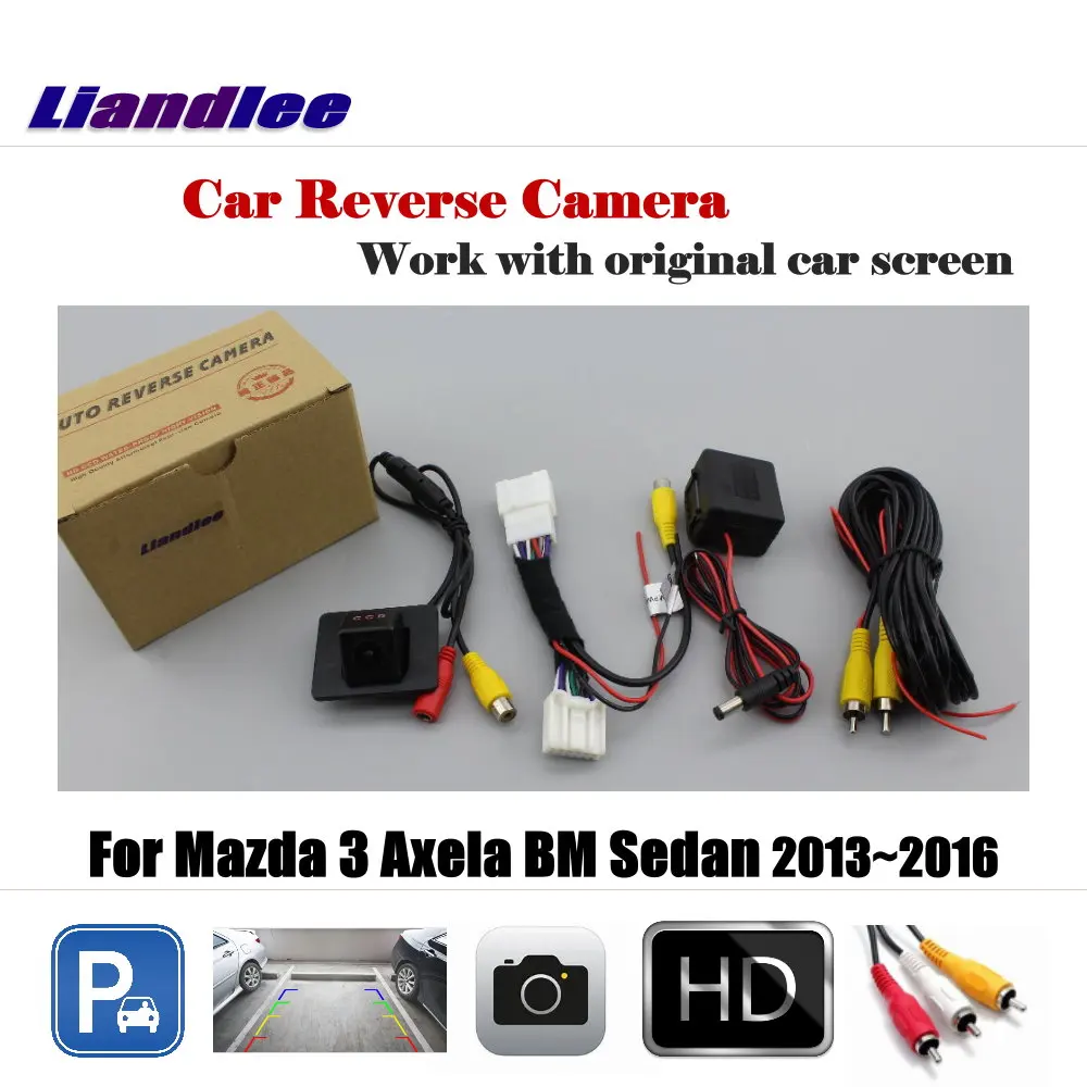 Автомобильная камера заднего вида Liandlee (6 в) для Mazda 3 Mazda3 Axela BM Sedan 2013 ~ 2016