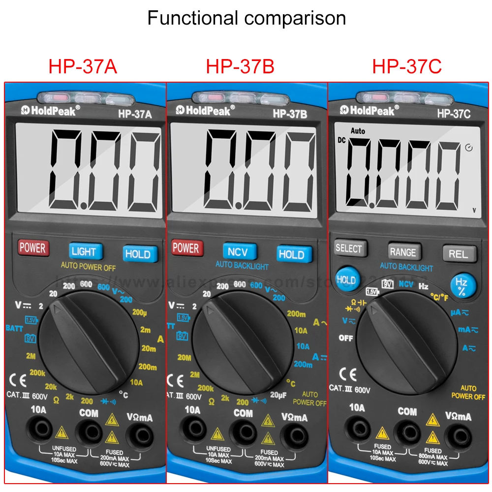 Цифровой мини-мультиметр 1999-6000 отсчетов тестер сопротивления емкости частоты |