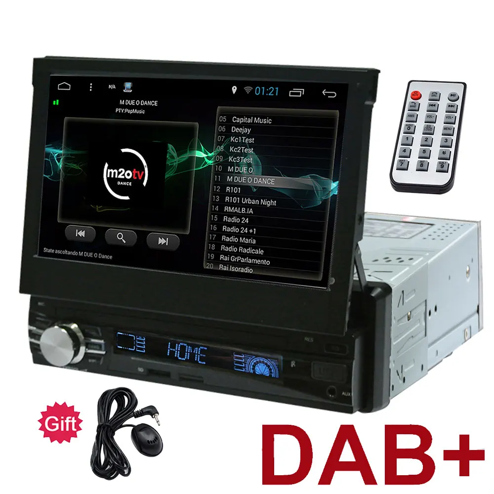 1Din автомобильный dab радио 7 &quotаудио стерео FM AM R.D.S Авторадио Bluetooth универсальный