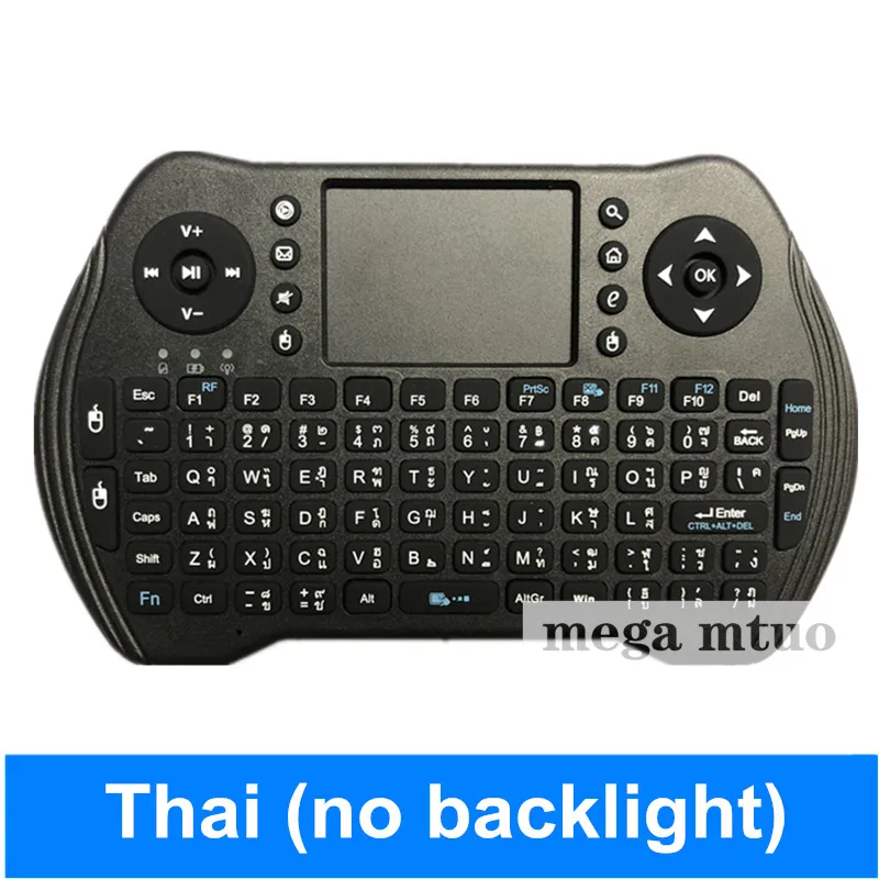 MT10 Thai Version Беспроводная клавиатура MT10 с тачпадом i8 для Android tv BOX Air mouse, русский, английский, тайский, испанский, иврит, арабский, немецкий, французский, 2,4 ГГц - Цвет: MT10 Thai Version