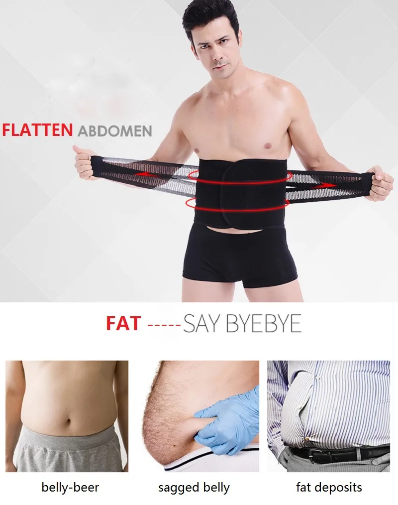 Мужское нижнее белье NINGMI тренажер для талии моделирующий пояс похудения и потери