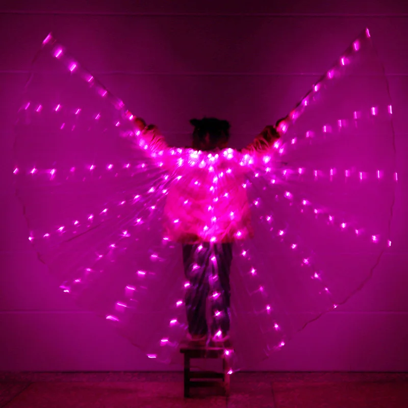 2018 новейшие детские Светодиодные Крылья для танца живота 360 египетские