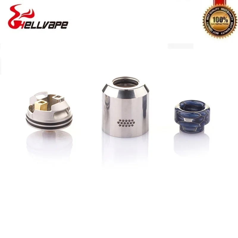 Оригинал Hellvape Rebirth 24 мм RDA Vape бак 810 капельный наконечник одна катушка сборка для