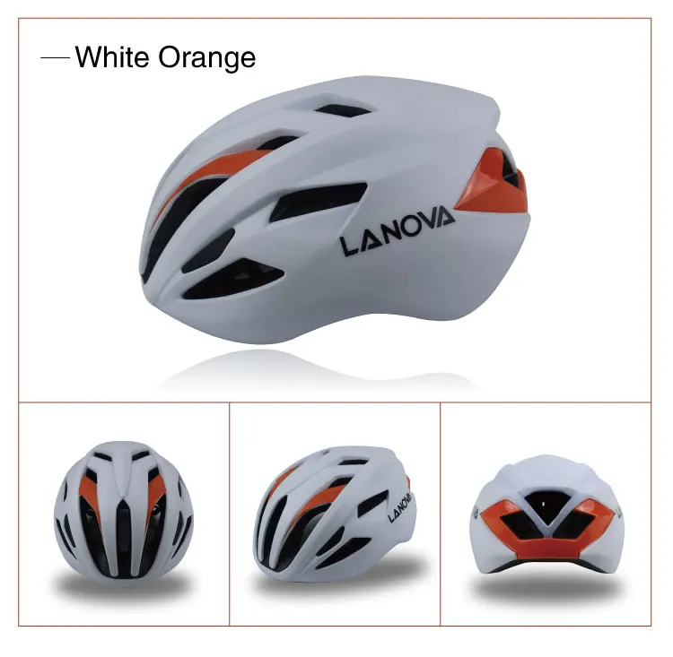 white orange LANOVA для взрослых мужчин и женщин профессиональный MTB Горный шоссейный велосипедный шлем Casco Ciclis W-018 L велосипедный шлем для верховой езды - Цвет: white orange