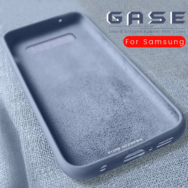 Жидкий силиконовый резиновый мягкий чехол для Samsung Galaxy S10e S10 S9 S8 Plus Note 9 8 Coque Cover Samsyng