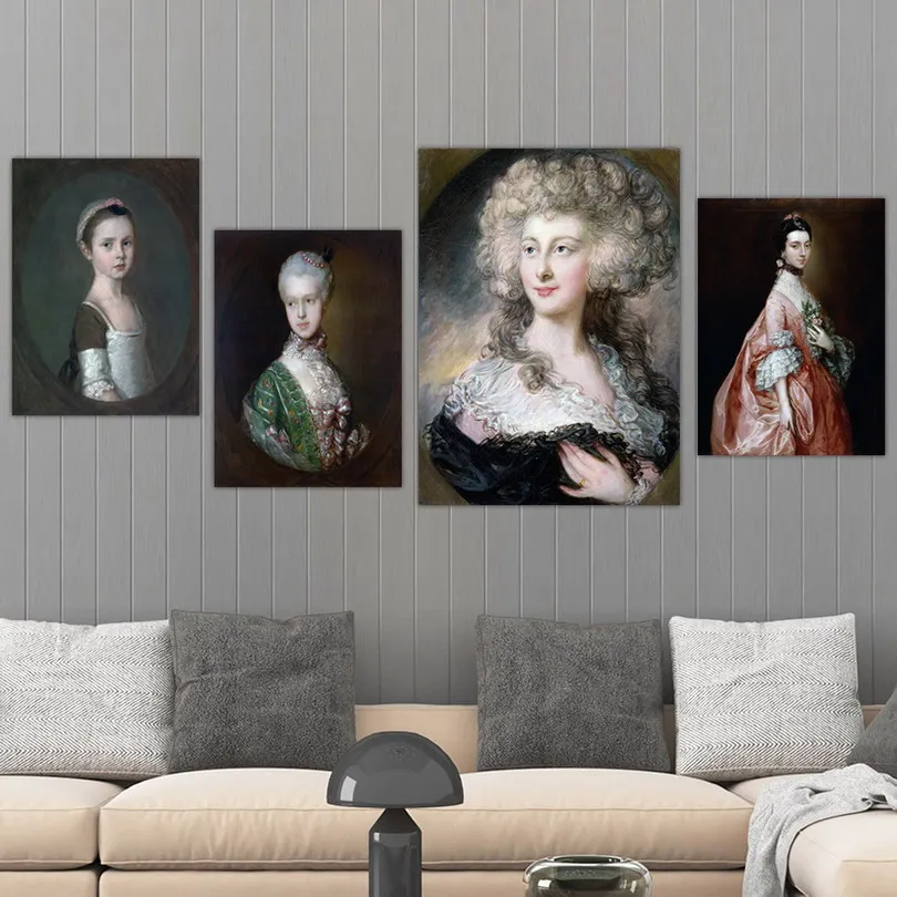 Home Decoration Print Canvas Art Wall Pictures Poster Printings Paintings British Thomas Gainsborough Woman Portrait | Дом и сад