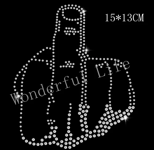 

Free shipping fingers iron on design stone hot fix rhinestone transfer motifs transfer on design rhinestones fix