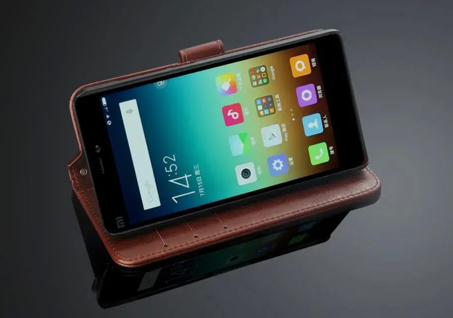 Чехол книжка Mi4C для Xiaomi 4C Стильный флип кошелек с отделением карт чехлы подставки