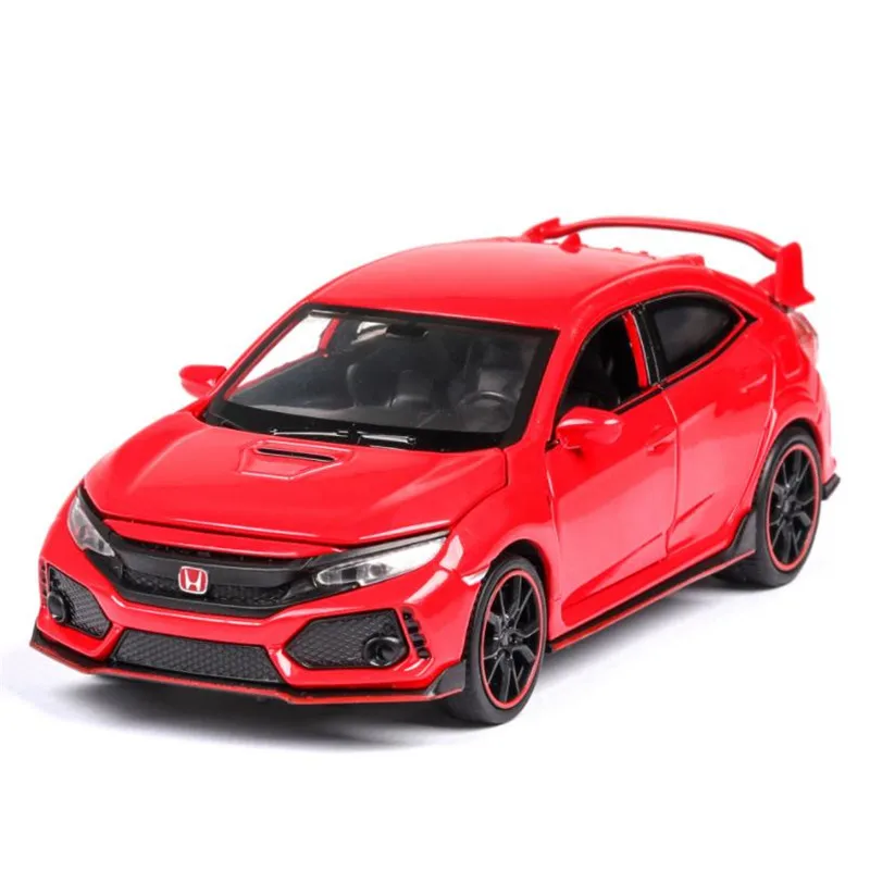 1:32 HONDA CIVIC TYPE R игрушечные машинки металлическая модель автомобиля звук