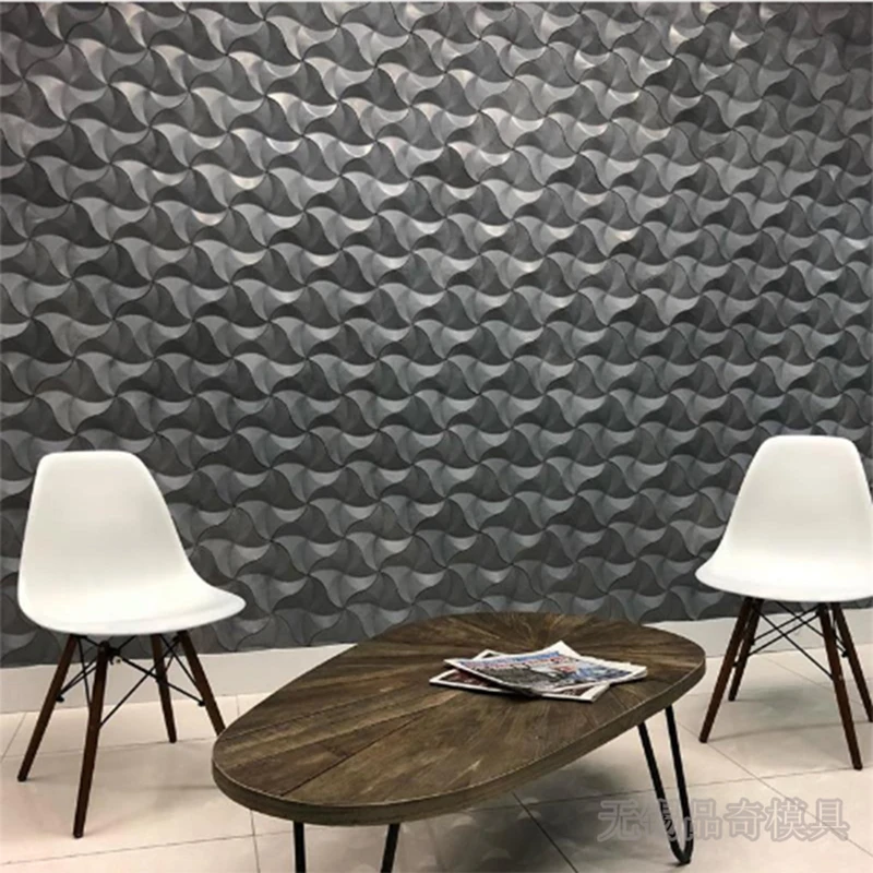 Molde de silicona de ladrillo de pared de hormigón de onda rodante, nuevo molde de cemento decorativo Individual para muebles