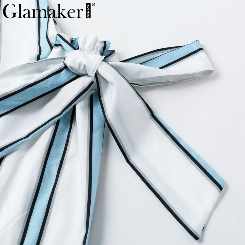 Женская блузка с длинным рукавом Glamaker летняя из шифона винтажным принтом в стиле